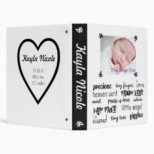 Classeur Livre unisexe noir et blanc de bébé
