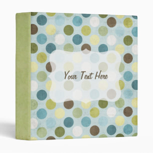 Classeur Livre vert/Bleu/Brown grand potage Polka Dot