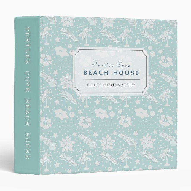 Classeur Location de vacances Beach House Informations clie (Devant/Côté)