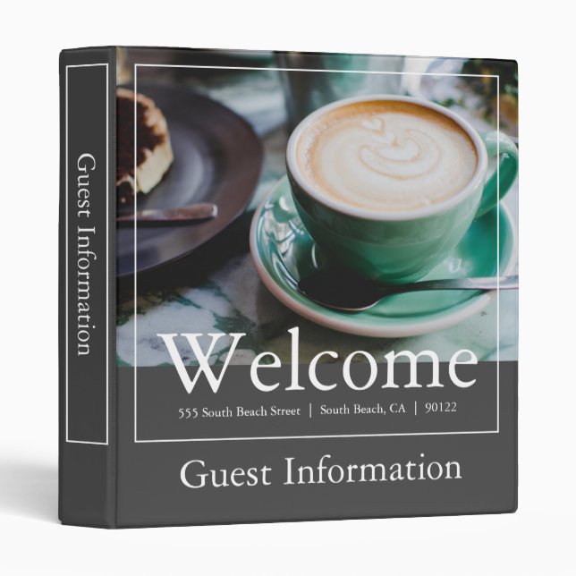 Classeur Location Vacances Informations Clients Airbnb (Devant/Côté)