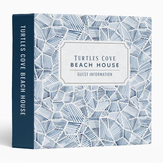 Classeur Location vacances Informations clients Indigo Moti (Devant/Côté)