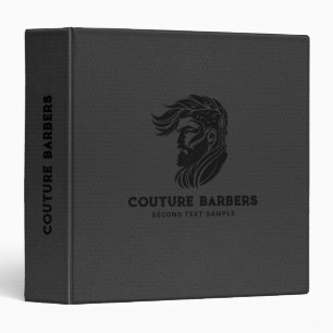 Classeur Logo Barber Personnalisé Cuir Bray foncé