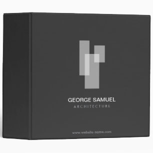 Classeur Logo Blocs Architecturaux Modernes Blanc/Gris