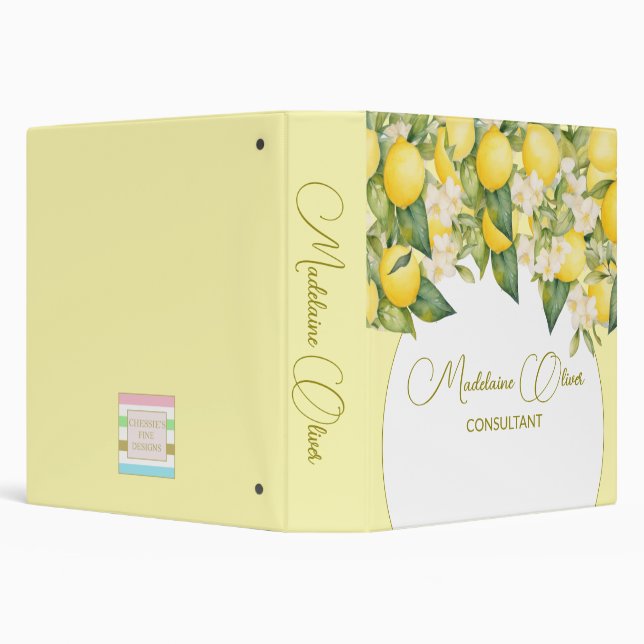 Classeur Logo Citrus Floral Citrus Moderne Entreprise Perso (Arrière-plan)