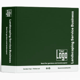 Classeur Logo Classique Devise Vert & Blanc
