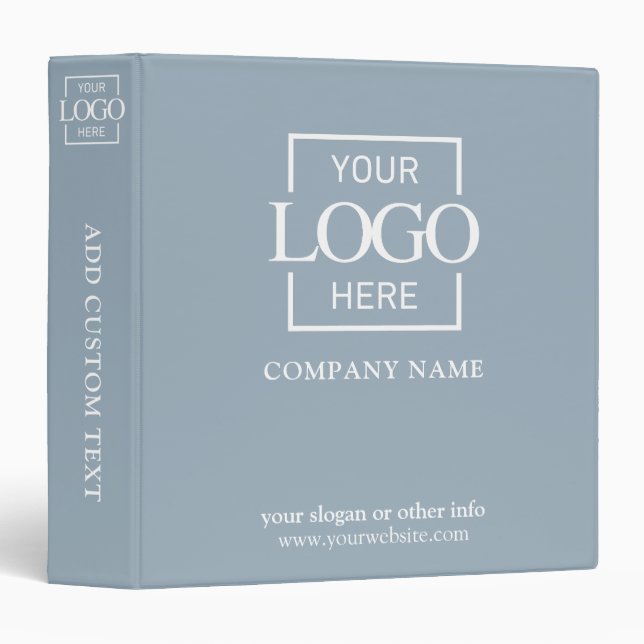 Classeur Logo Commercial Entreprise Personnalisé Profession (Devant/Côté)
