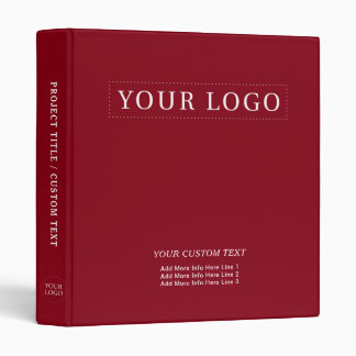 Classeur Logo Commercial Minimaliste Simple Rouge Promotion