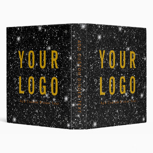 Classeur Logo d'affaires élégant et élégant, noir et foncé