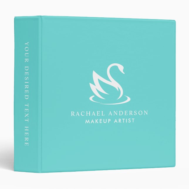 Classeur Logo de cygne sur Robin Oeuf Bleu (Devant/Côté)