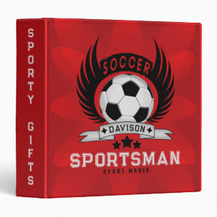 Classeur Logo de football rouge Cadeaux pour garçons de r