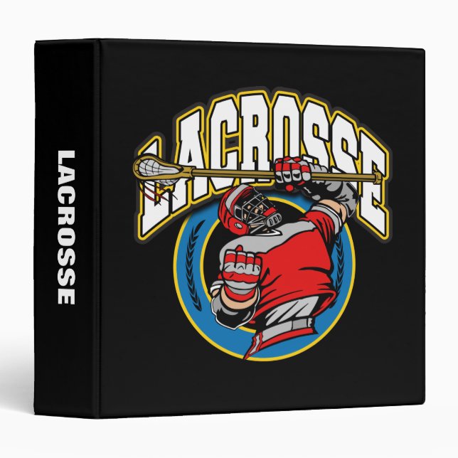 Classeur Logo de la lacrosse des hommes (Devant/Côté)
