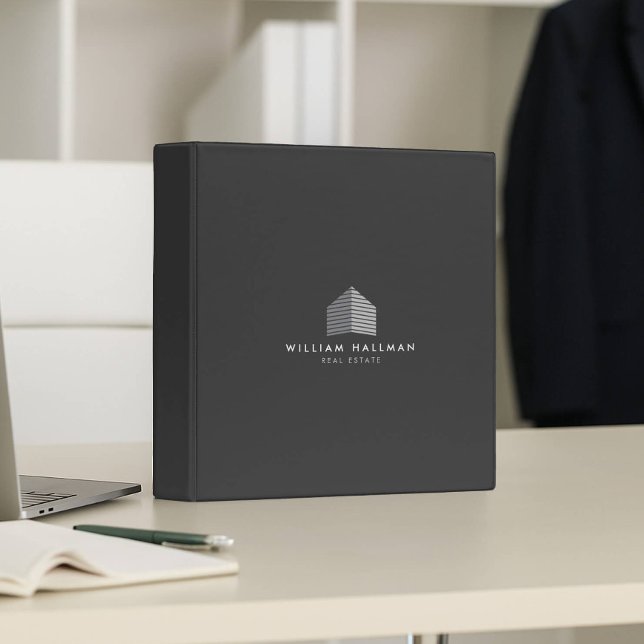 Classeur Logo de la maison Abstrait Gris/Gris foncé (Créateur téléchargé)