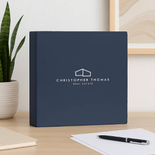 Classeur Logo de la maison moderne Immobilier Marine Bleu