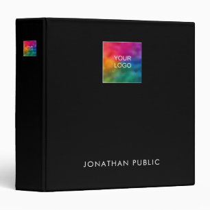 Classeur Logo de l'entreprise Modèle noir tendance