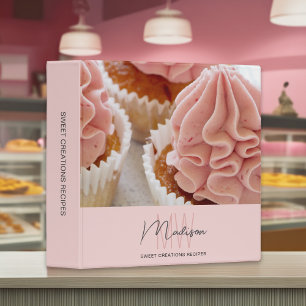 Classeur Logo de monogramme personnalisé de recette de boul