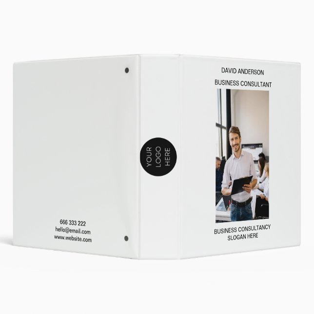 Classeur Logo de photo d'entreprise Minimaliste Propre Simp (Arrière-plan)