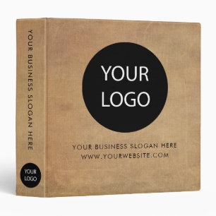 Classeur Logo de société personnalisé professionnel Brun  