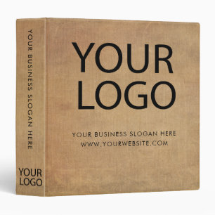 Classeur Logo de société personnalisé professionnel Brun  