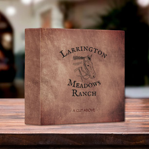 Classeur Logo d'entreprise de ranch équestre Western