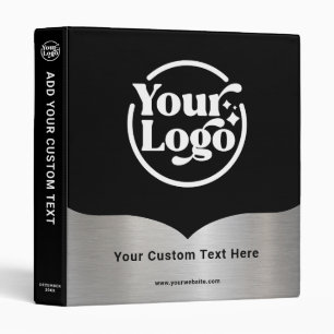 Classeur Logo d'entreprise Métal Argent Noir Entreprise