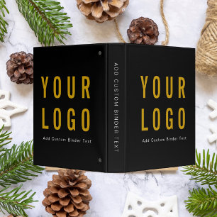 Classeur Logo d'entreprise moderne Black Gold personnalisé