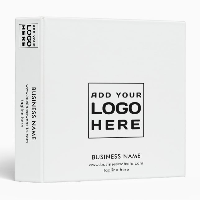 Classeur Logo d'entreprise moderne personnalisé (Devant/Côté)