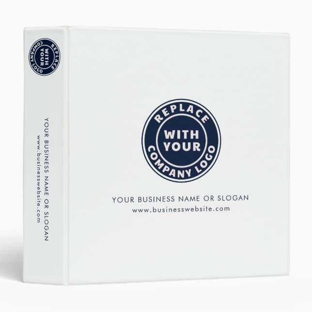 Classeur Logo d'entreprise personnalisé (Devant/Côté)