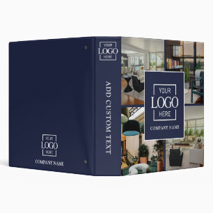 Classeur Logo d'entreprise personnalisé bleu professionnel