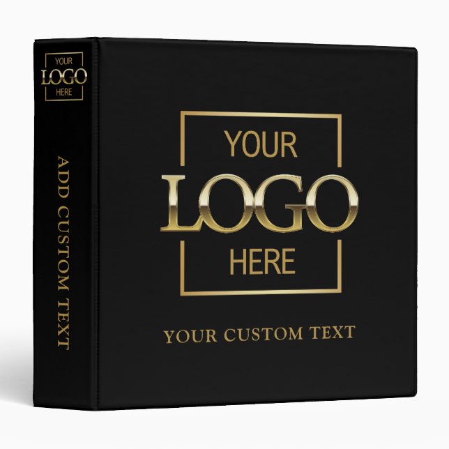 Classeur Logo d'entreprise simple et personnalisé, élégant  (Devant/Côté)