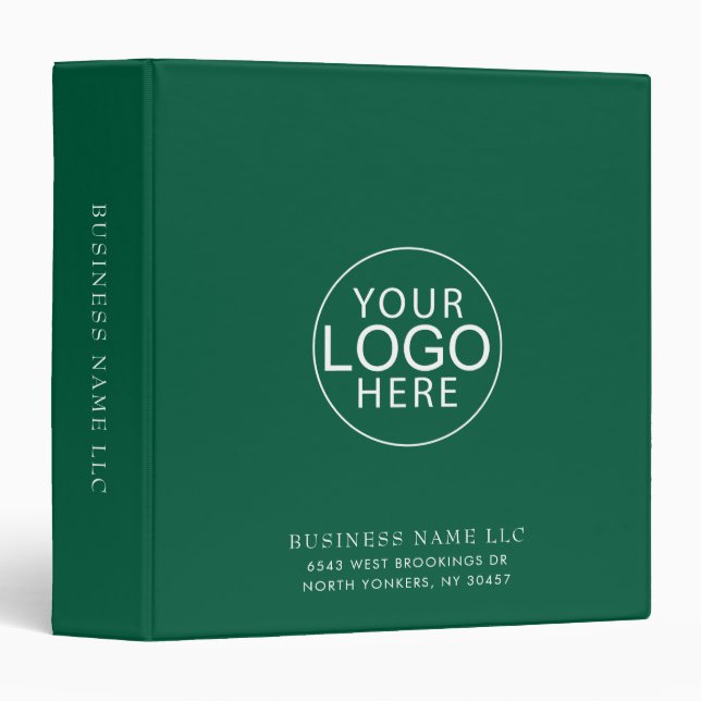 Classeur Logo d'entreprise simple moderne personnalisé pour (Devant/Côté)