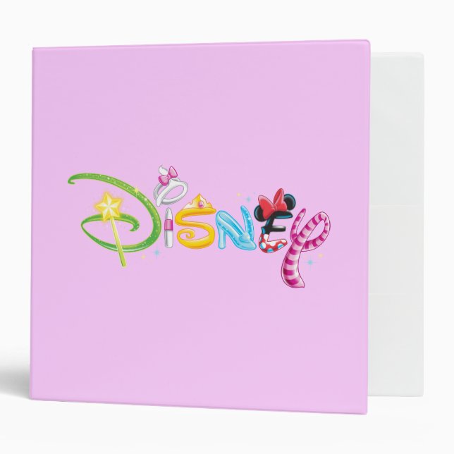 Classeur Logo Disney | Caractères filles (Devant/intérieur)