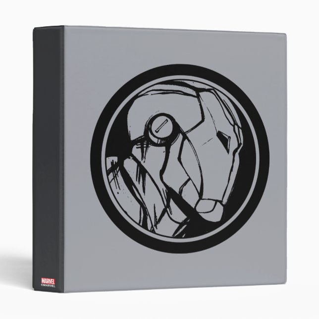 Classeur Logo du profil d'Iron Man (Devant/Côté)