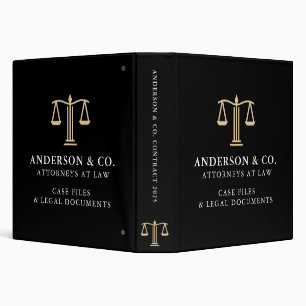 Classeur Logo élégant pour cabinet d'avocats en noir et bla