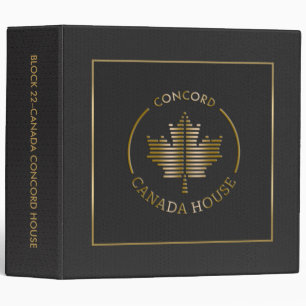 Classeur Logo et cadre en cuir noir