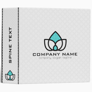 Classeur Logo géométrique moderne noir et bleu turquoise