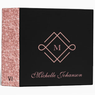 Classeur Logo géométrique rose Gold