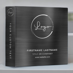 Classeur Logo métallique moderne de marque d'entreprise noi