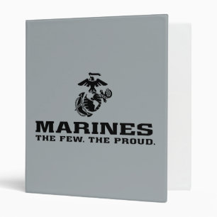 Classeur Logo noir empilé USMC "The Rew, The Fiers"