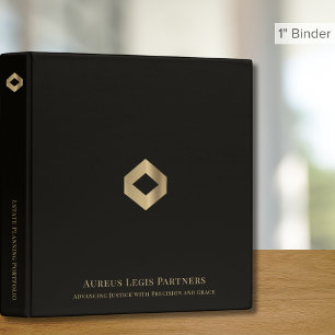 Classeur Logo Noir et Or Premium