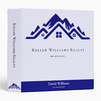 Classeur Logo personnalisé blanc et or pour l'immobilier mo