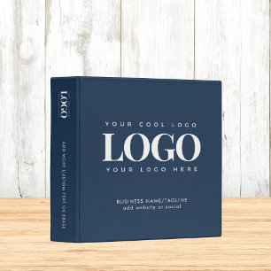 Classeur Logo personnalisé d'entreprise de couleur bleu mar