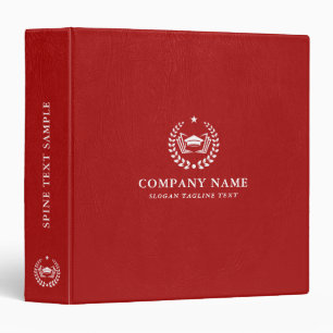 Classeur Logo personnalisé en cuir blanc simple