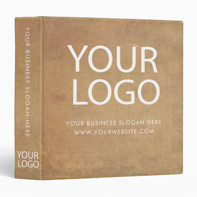 Classeur Logo professionnel personnalisé Entreprise Brown (Devant/Côté)