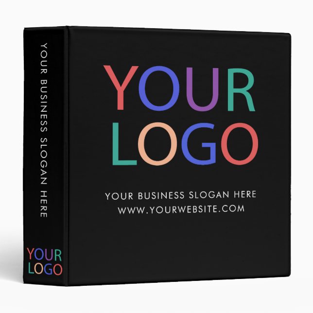 Classeur Logo professionnel personnalisé Entreprise Brown (Devant/Côté)