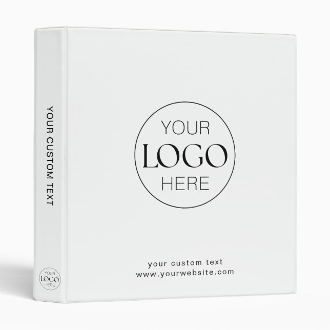 Classeur Logo professionnel simple minimaliste Nettoyer (Devant/Côté)