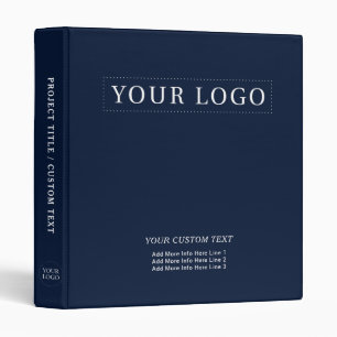 Classeur Logo promotionnel simple minimaliste bleu marine p