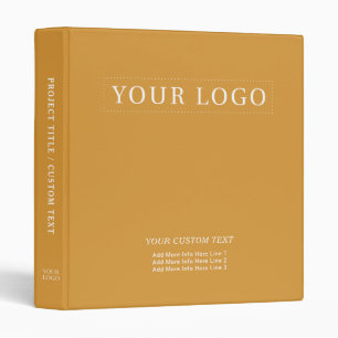 Classeur Logo promotionnel simple minimaliste jaune pour le