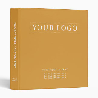 Classeur Logo promotionnel simple minimaliste jaune pour le