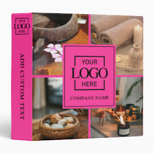 Classeur Logo Rose Moderne pour Entreprise Professionnelle