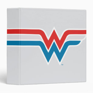 Classeur Logo rouge blanc et bleu de Wonoman